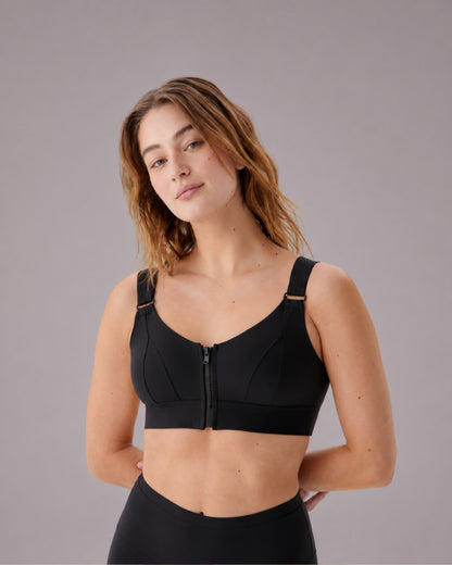Adjustable Front Zip Sports Bra