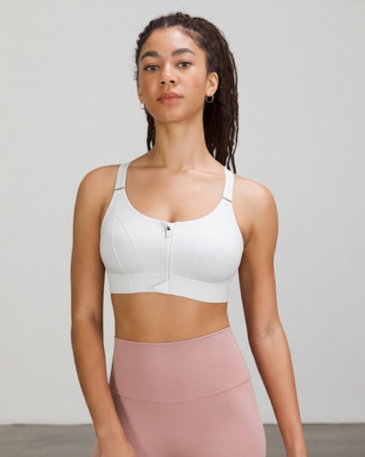 Adjustable Front Zip Sports Bra