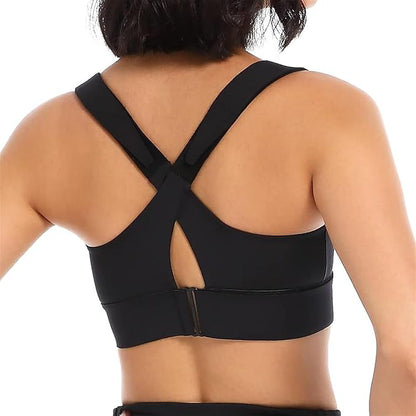 Adjustable Front Zip Sports Bra