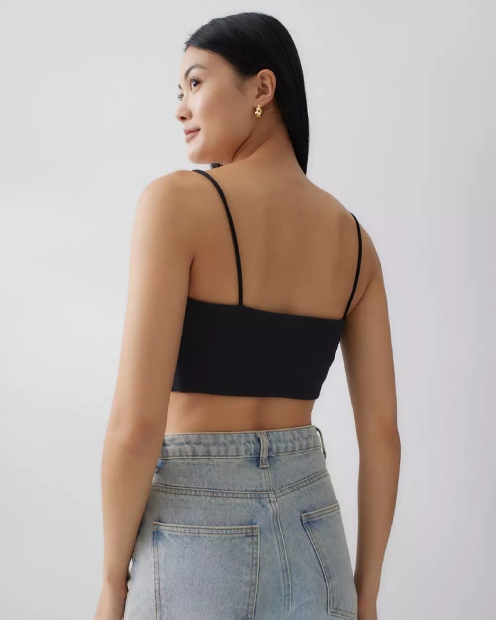 Ice Silk Padded Camisole Bra for Teen Girls